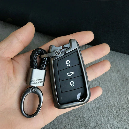 Men's Creative Metal Leather Key Chain Ring Keyfob