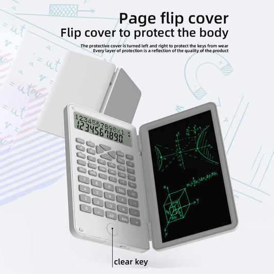 Scientific Calculator with Erasable Writing Board 2 Line LCD