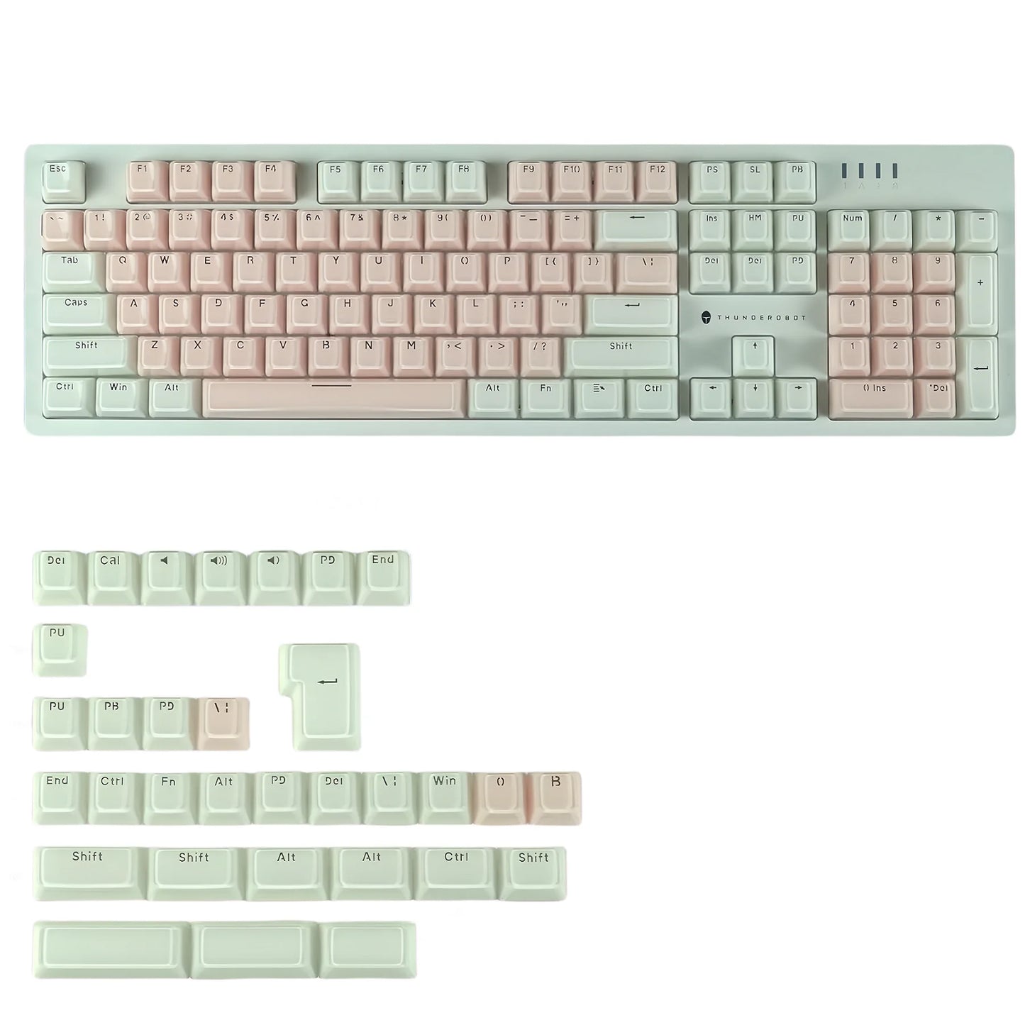 Jelly Round Translucent Key Caps OEM Profile for Cherry MX Mechanical Keyboard