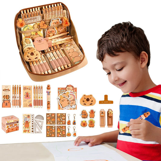 Cute Capybara Pencil Case with All Things Capybara Stationery Set gifts Large