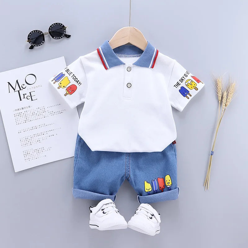 Baby Boy Clothes Set T-shirt+Shorts