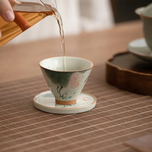 Durable Hand-painted Ceramic Hat And Cup