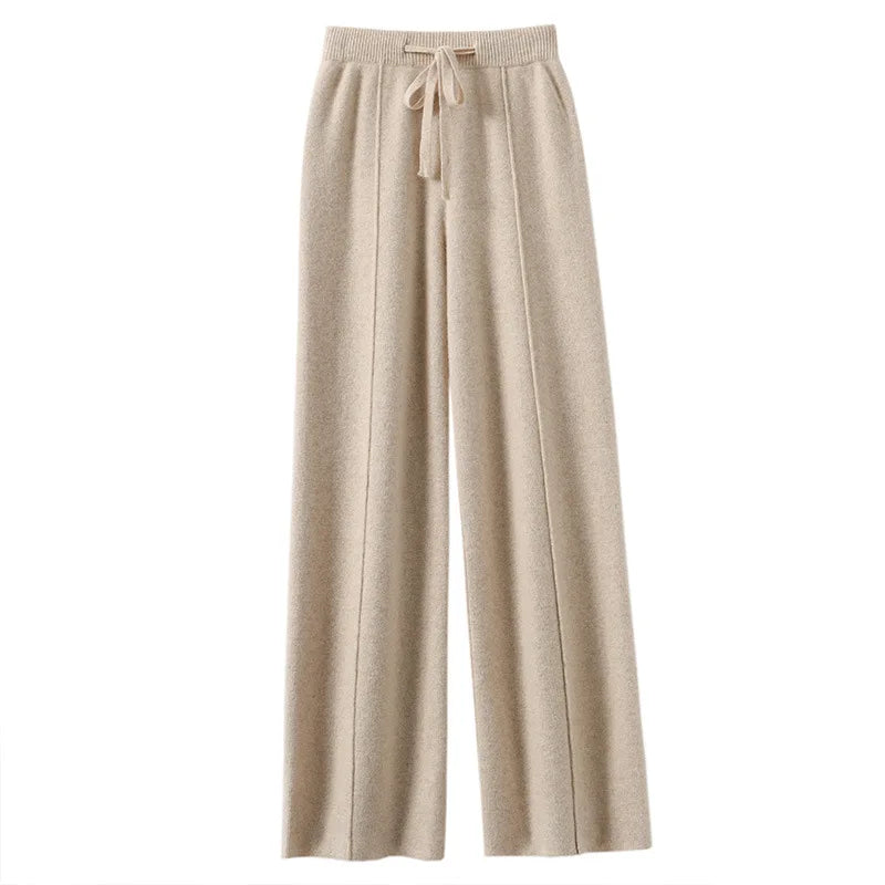 Basic Soft Warm Cashmere Knit Trousers