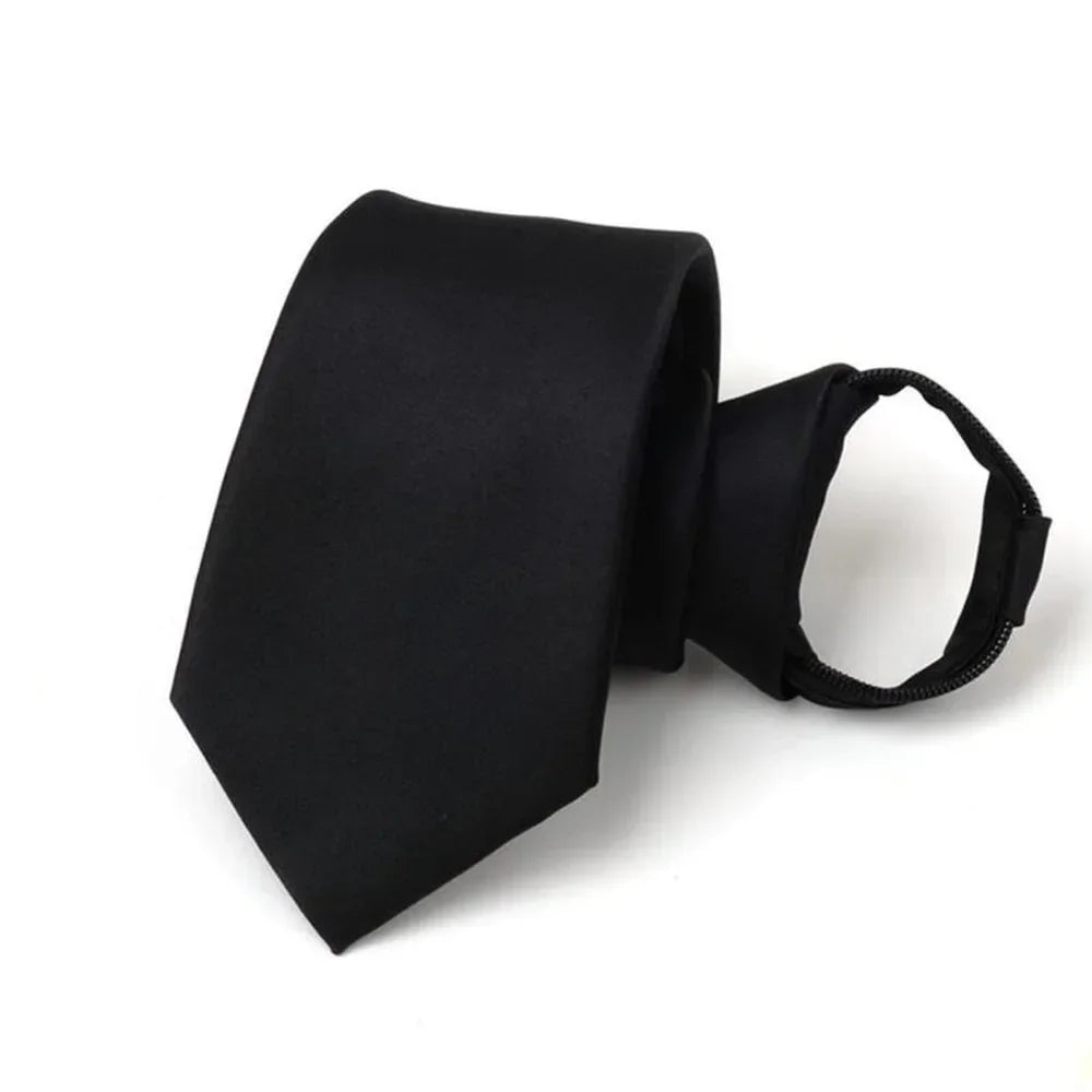 Black Color Fashion Simple Clip on Tie