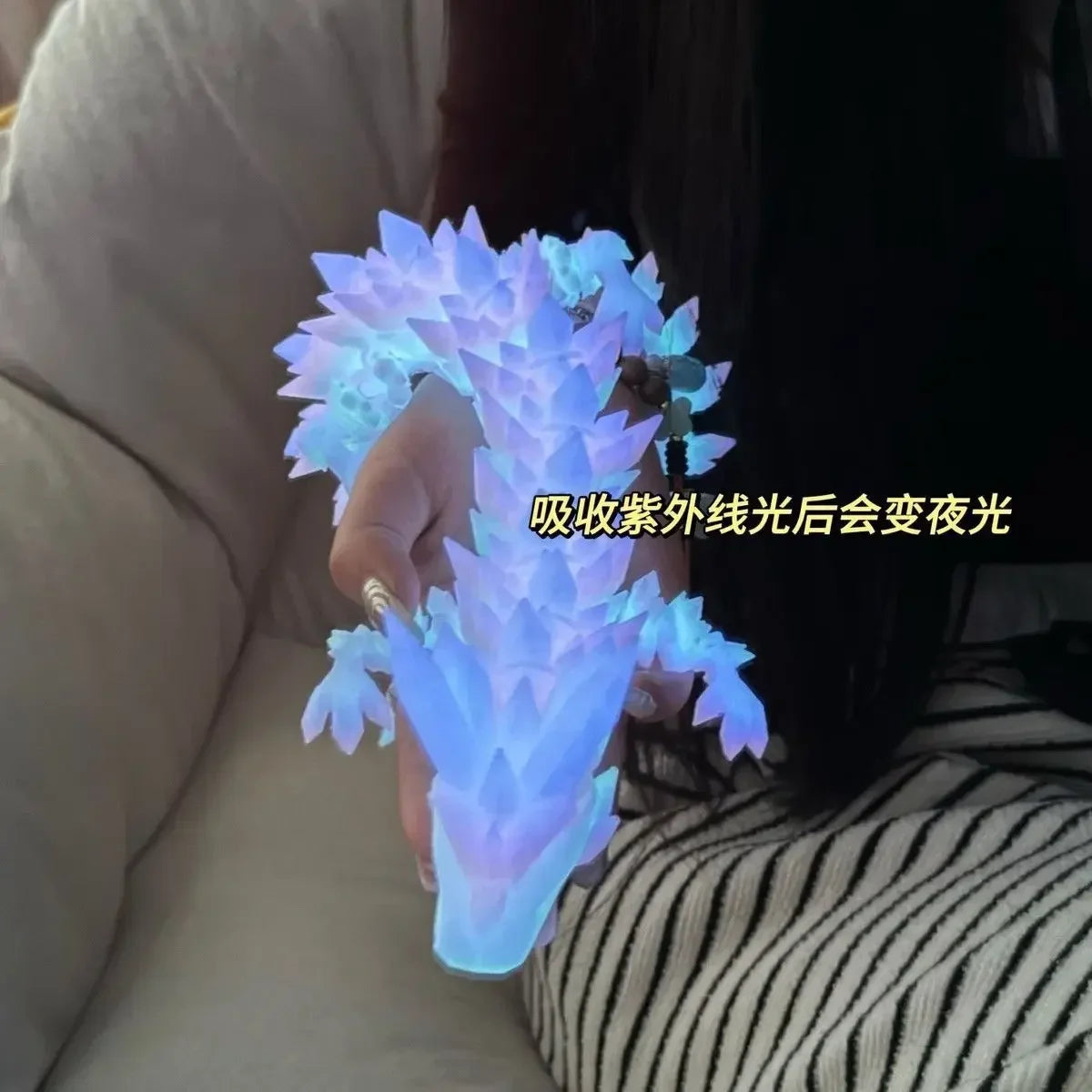 Luminous 3D Printed Dragon Glow in the Dark Flying Dragon Egg Rotatable