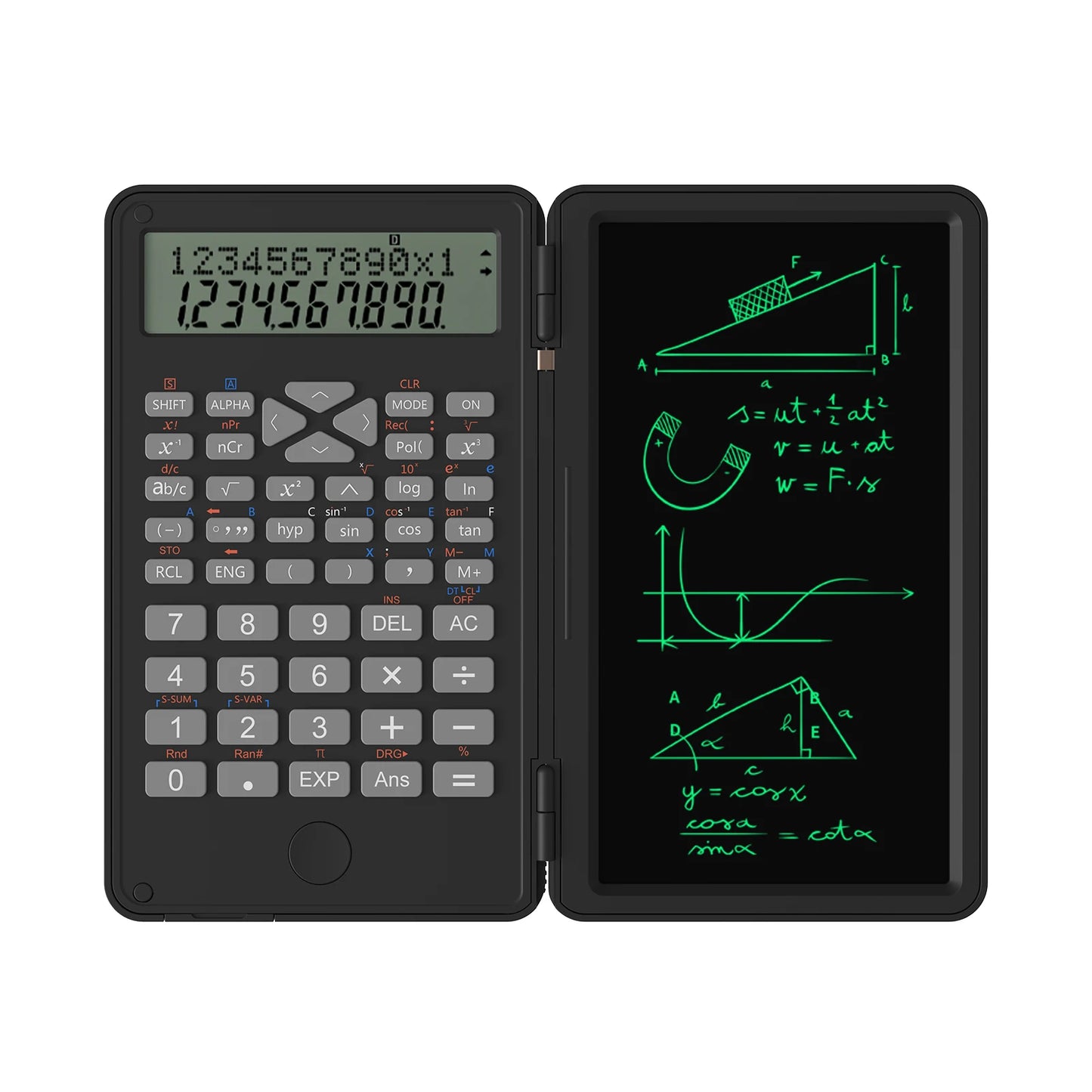 Scientific Calculator with Erasable Writing Board 2 Line LCD