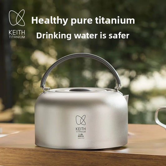 Keith Titanium Kettle with Folding Handle