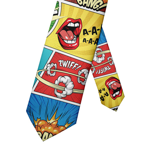 Cartoon printed tie men's casual fashion