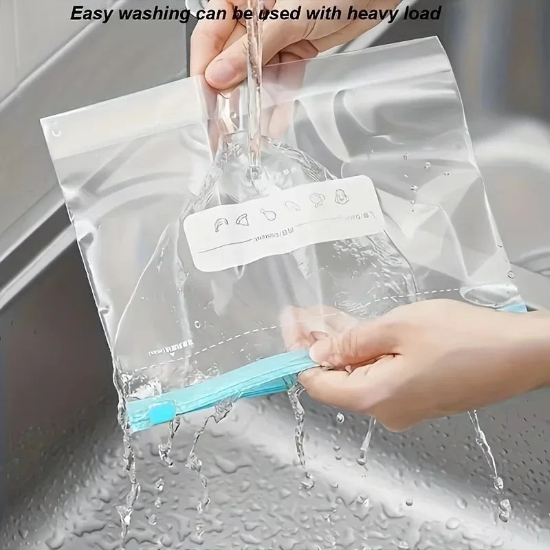 45PCS Silicone Food Storage Leakproof Reusable Stand Up Zip Shut