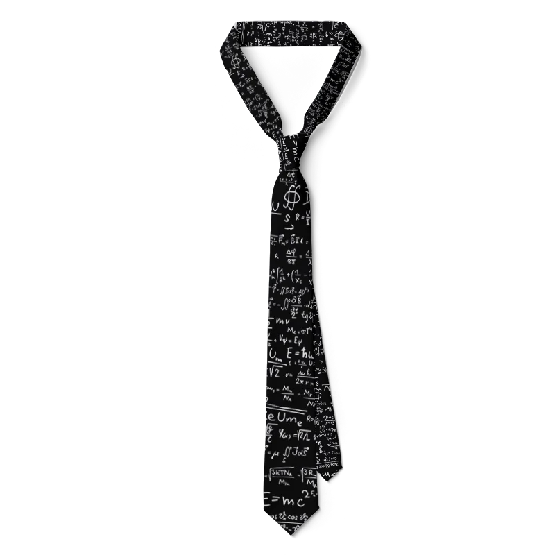 Fun Mathematical Formula Men's Tie 3D Printing 8CM Fashion