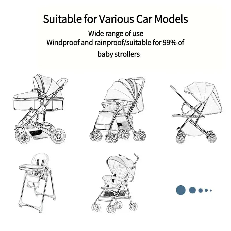 Universal Waterproof Pram Rain Cover Baby Stroller Accessories