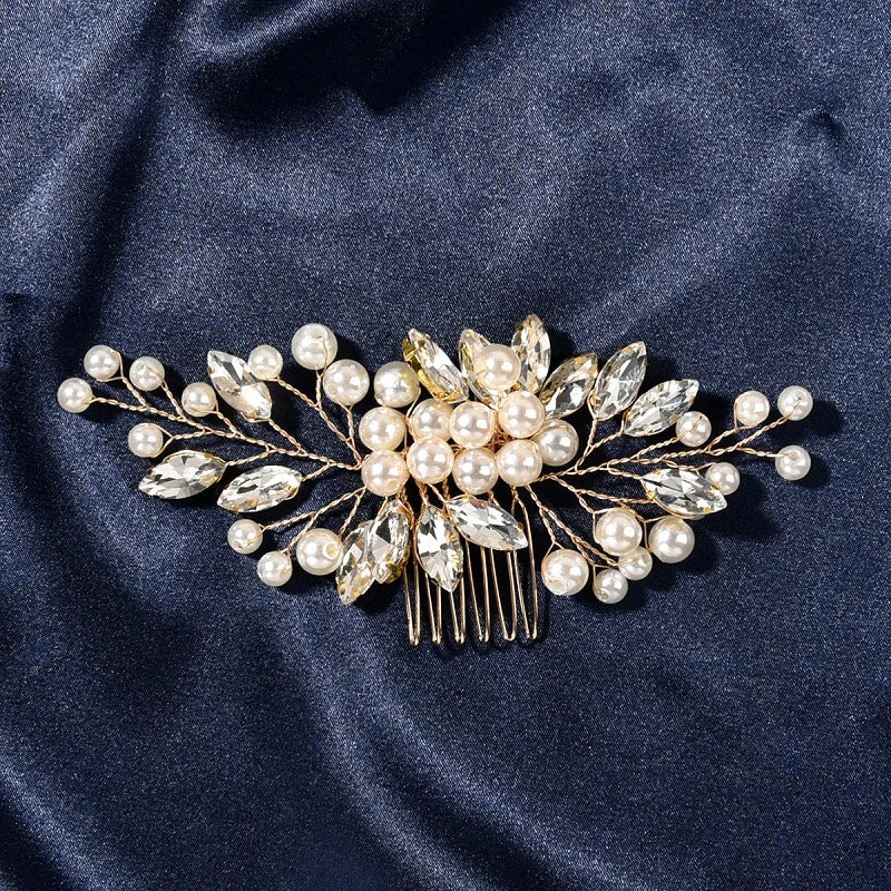 Wedding Hair Accessories Flower Hair Clips Hairpin Crystal Bride Headdress