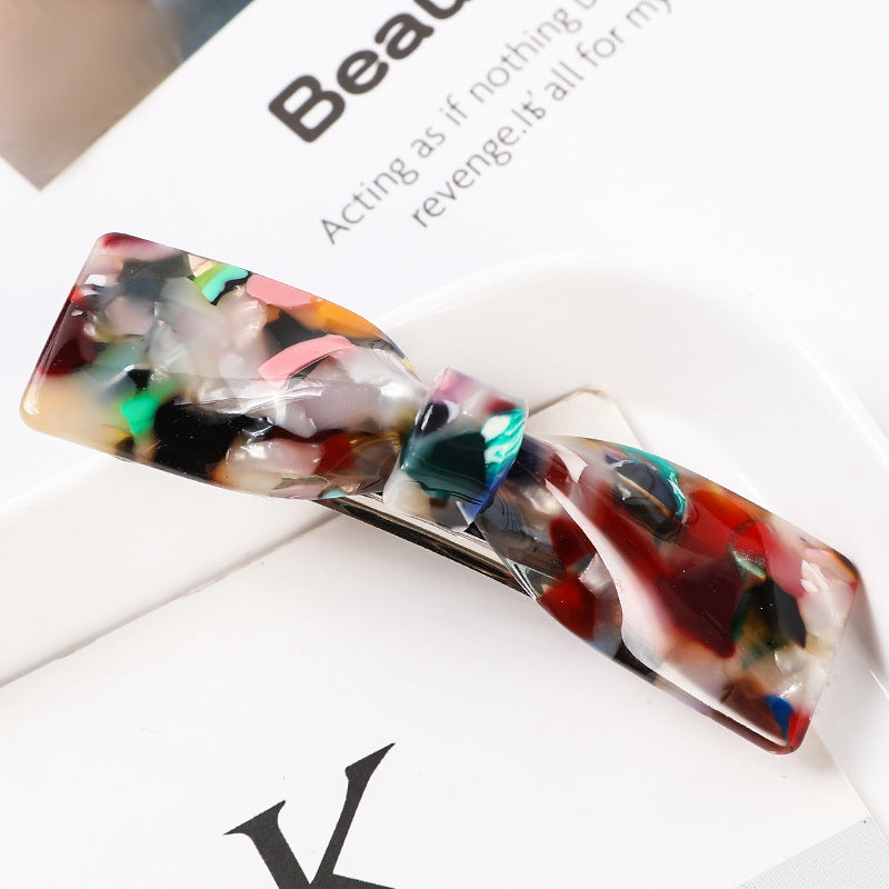 Fashion Hair Clips for Women Acetate Hair Clip Elegant Colorful Bow