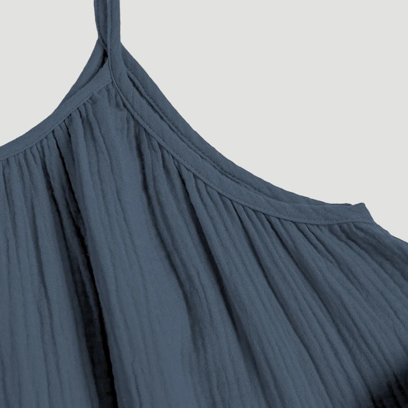 Long Dress Loose Solid Sleeveless Backless Streetwear Elegant