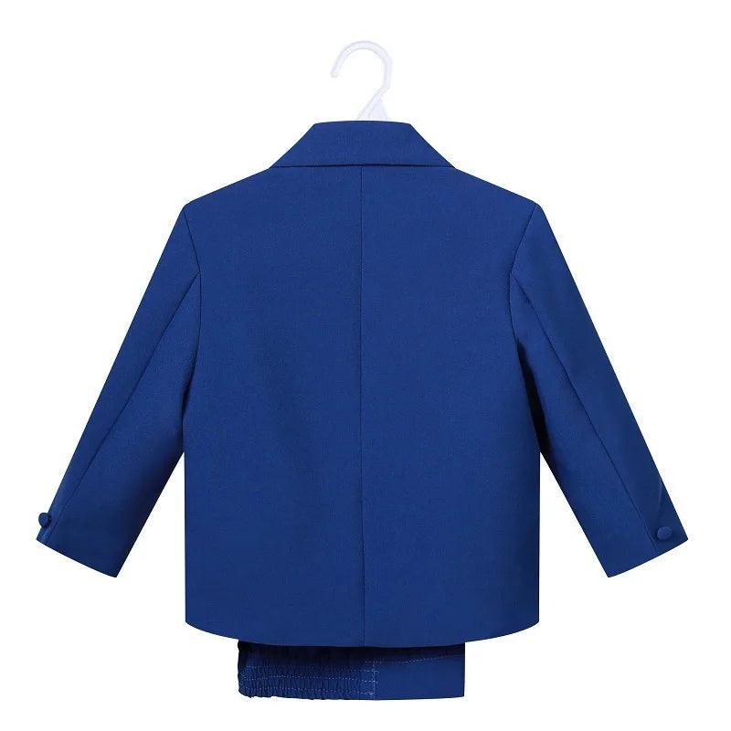 Baby Boy Formal Clothes Set Jacket+Shirt+Vest+Bowtie+Pant
