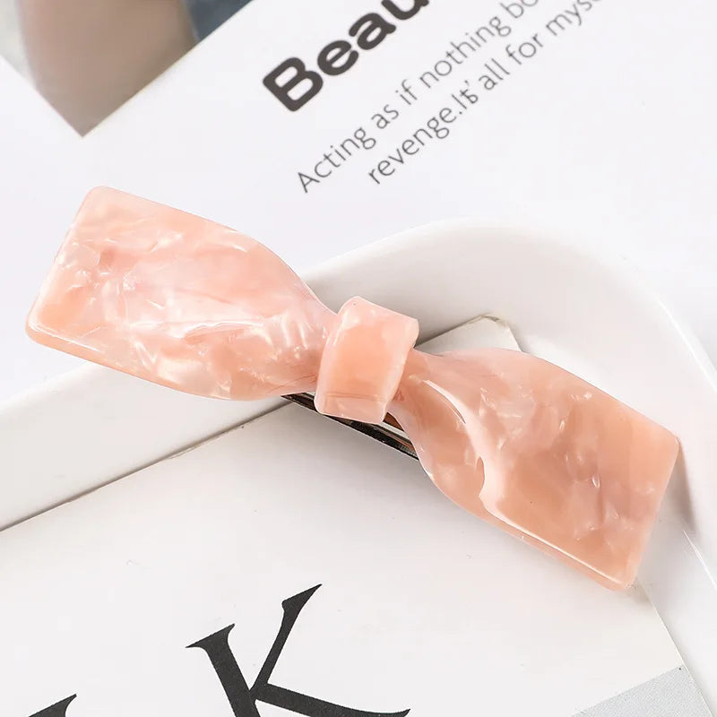 Fashion Hair Clips for Women Acetate Hair Clip Elegant Colorful Bow