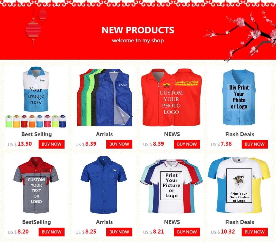 Men's Custom Made Design Vests Photo Print Logo Text