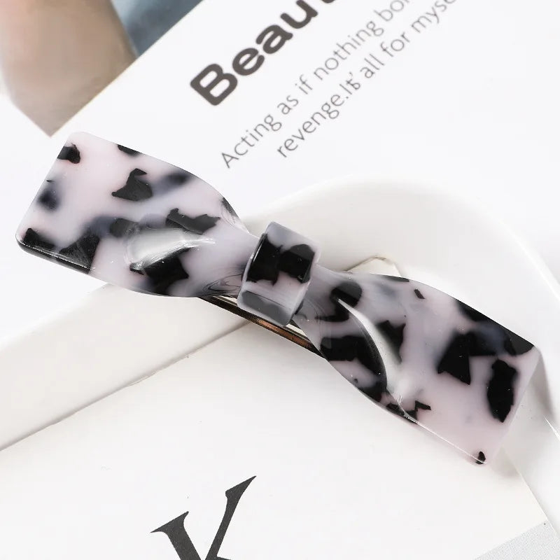 Fashion Hair Clips for Women Acetate Hair Clip Elegant Colorful Bow