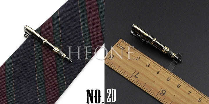Men's  Daily Tie Clips Accessories Chrome Stainless Tool Glasses Pen