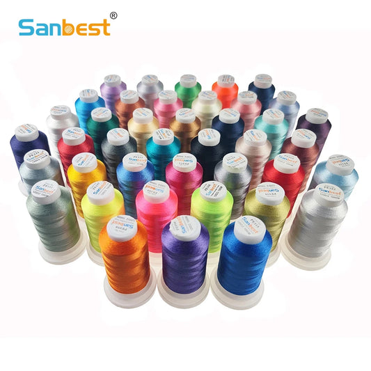 Sanbest Polyester Embroidery Thread High Strength 120D/2 1000m