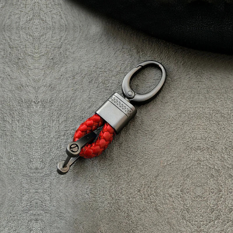 Men's Creative Metal Leather Key Chain Ring Keyfob