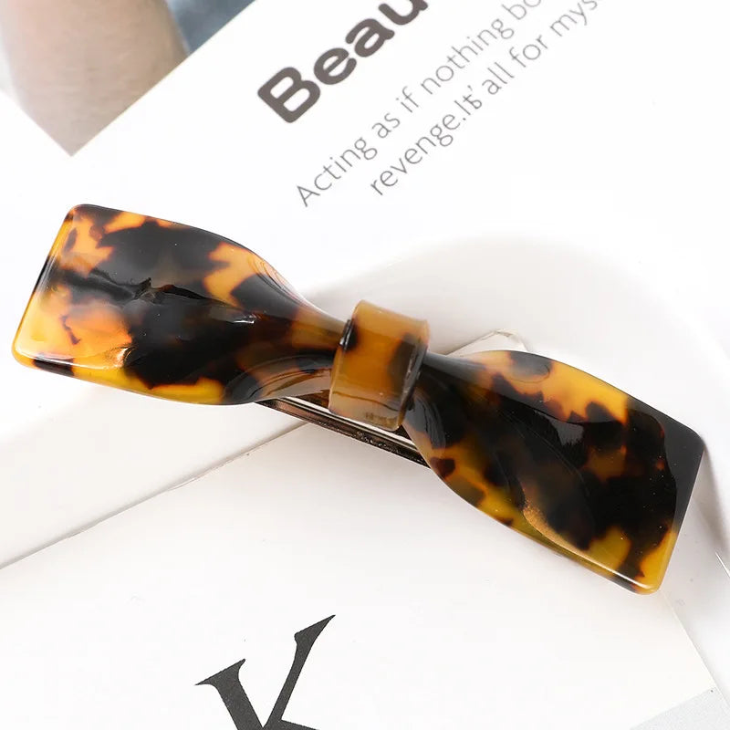 Fashion Hair Clips for Women Acetate Hair Clip Elegant Colorful Bow