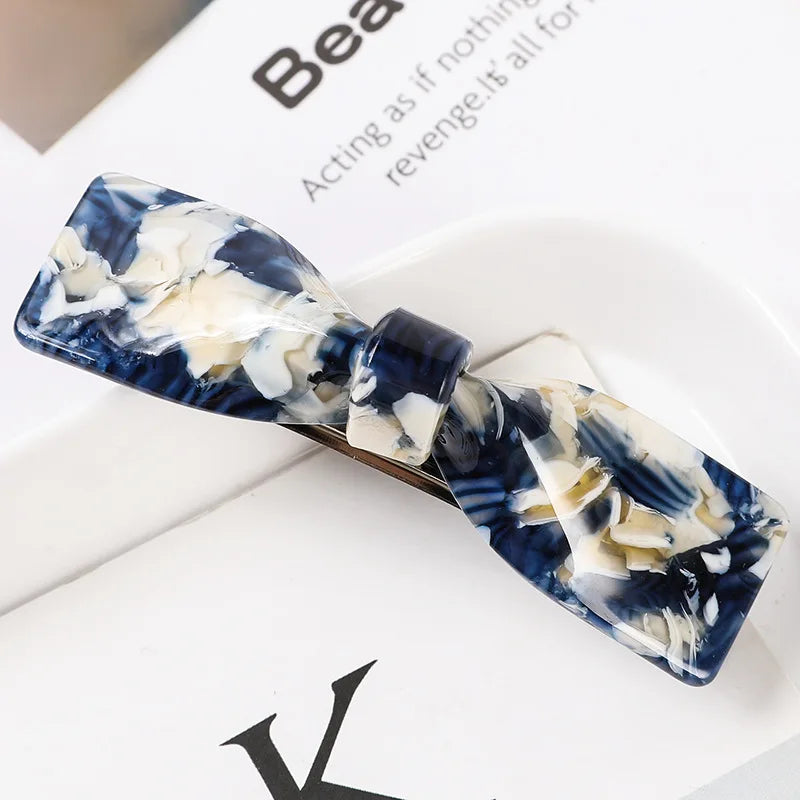 Fashion Hair Clips for Women Acetate Hair Clip Elegant Colorful Bow