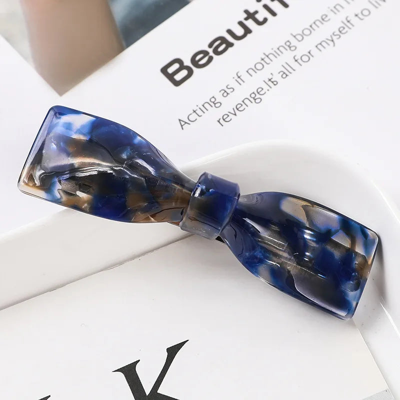 Fashion Hair Clips for Women Acetate Hair Clip Elegant Colorful Bow