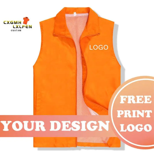 Men's Custom Made Design Vests Photo Print Logo Text