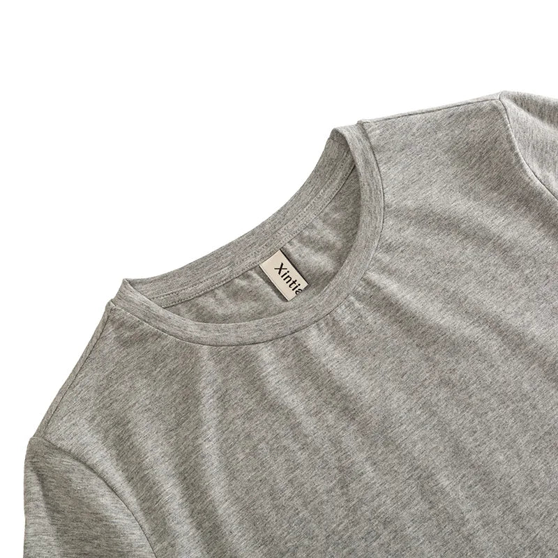 Casual Loose Short Sleeve Split Out Black Female Sexy Long Dress