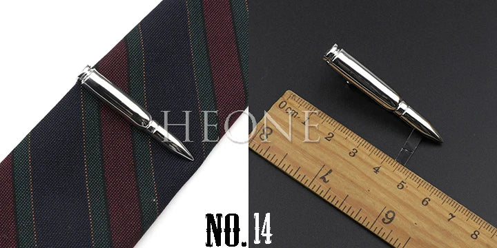 Men's  Daily Tie Clips Accessories Chrome Stainless Tool Glasses Pen
