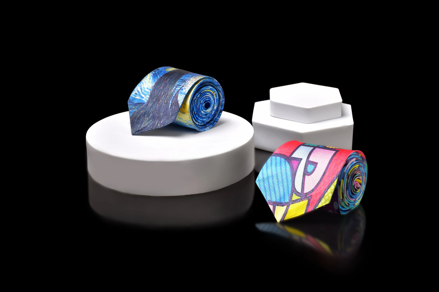 3D Printed 8cm Wide Men's Tie Van Gogh Oil Painting