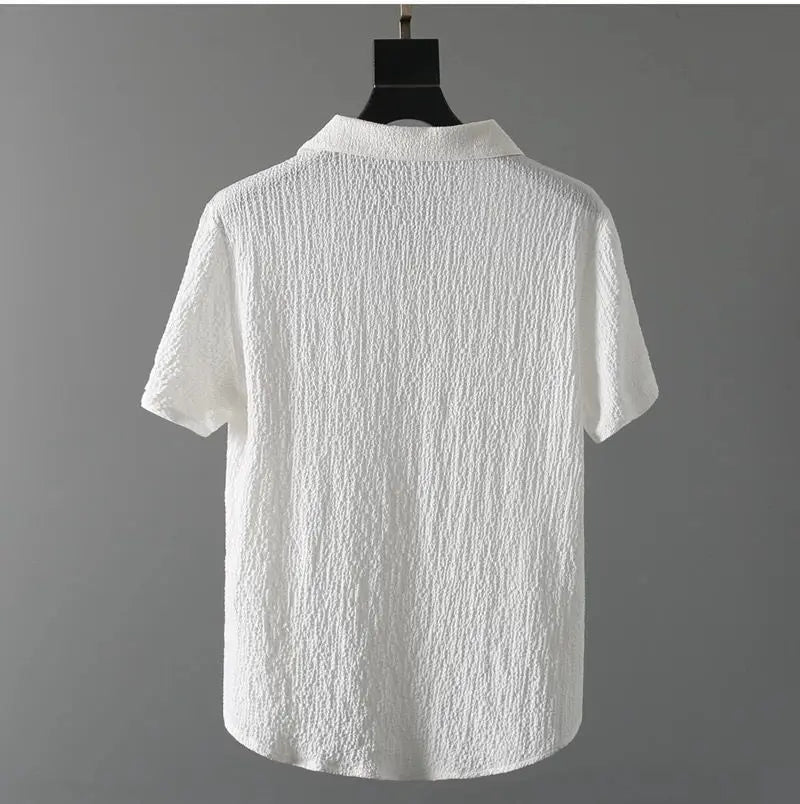 (Shirt+Trousers) Men Fashion Classic Shirt men Business Casual Shirts Men A Set