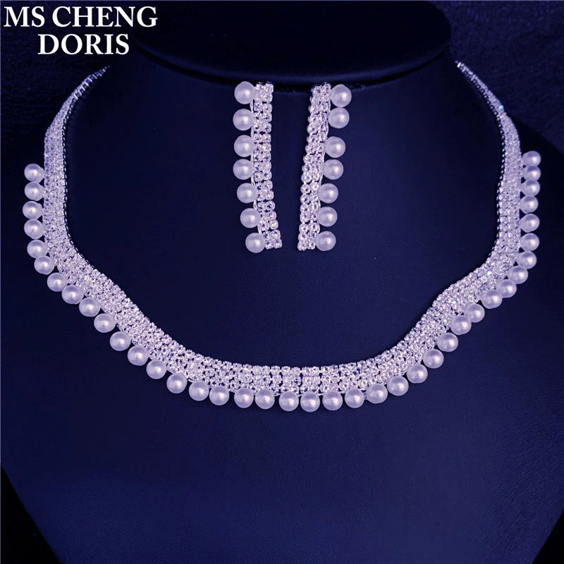 Fashion Wedding Bridal Jewelry Sets For Women Rhinestone Austrian Crystal