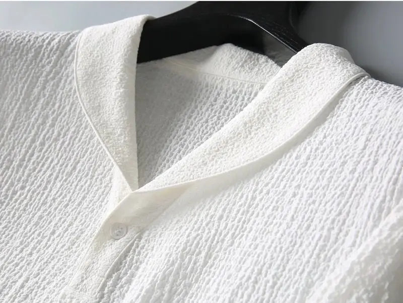 (Shirt+Trousers) Men Fashion Classic Shirt men Business Casual Shirts Men A Set