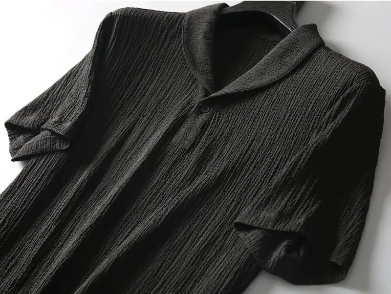 (Shirt+Trousers) Men Fashion Classic Shirt men Business Casual Shirts Men A Set