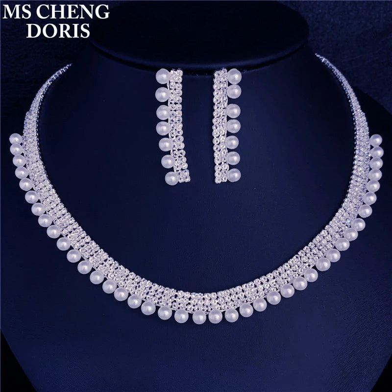 Fashion Wedding Bridal Jewelry Sets For Women Rhinestone Austrian Crystal