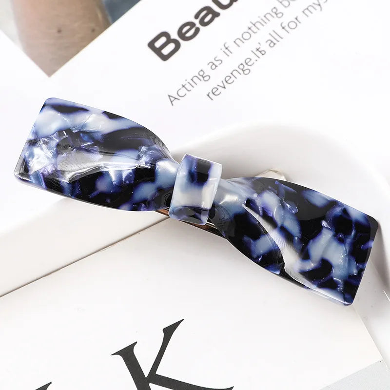 Fashion Hair Clips for Women Acetate Hair Clip Elegant Colorful Bow