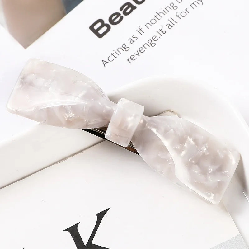Fashion Hair Clips for Women Acetate Hair Clip Elegant Colorful Bow