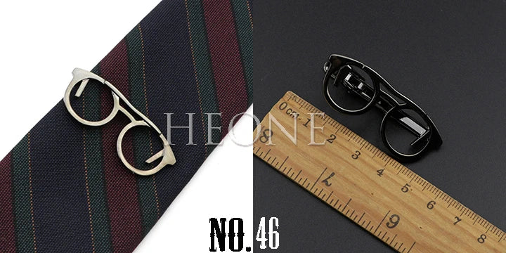 Men's  Daily Tie Clips Accessories Chrome Stainless Tool Glasses Pen
