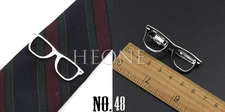 Men's  Daily Tie Clips Accessories Chrome Stainless Tool Glasses Pen