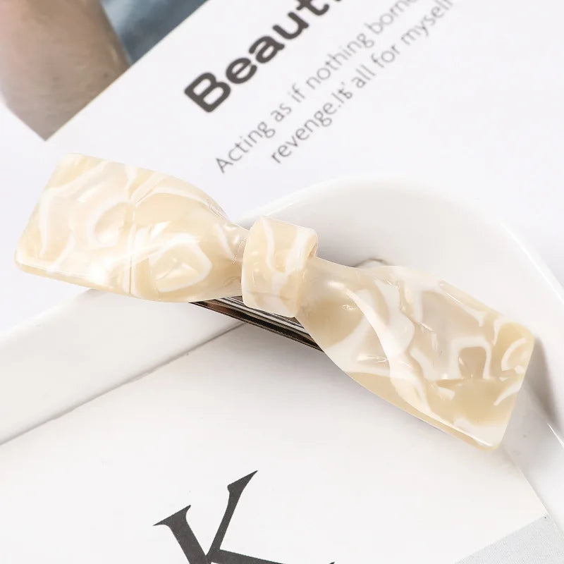 Fashion Hair Clips for Women Acetate Hair Clip Elegant Colorful Bow