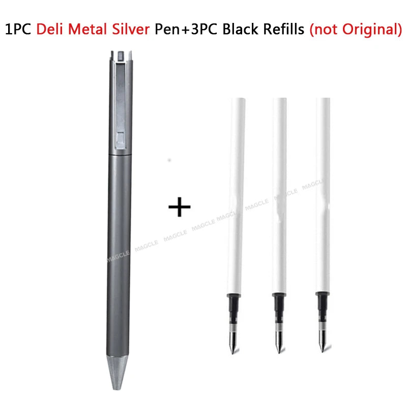 Deli Metal Sign Pen Pens Gold / Silver Gel Pen 0.5mm Refils Gold Silver PREMEC