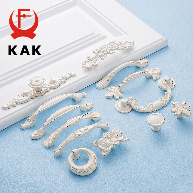 KAK Orchid Ceramic Handles Drawer Knobs