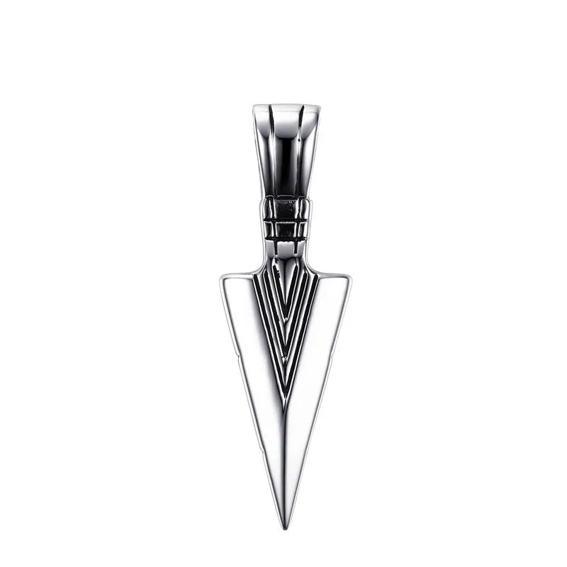 Mens Arrow Pendant Necklace for Men Stainless Steel