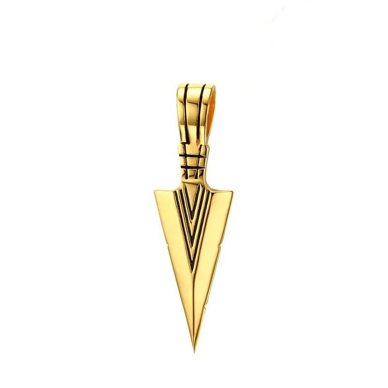 Mens Arrow Pendant Necklace for Men Stainless Steel