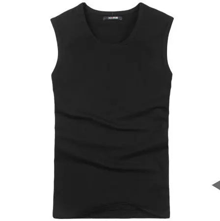 Mens Cotton T-Shirts V-Neck Sleeveless Muscle Tank Shirts Gym