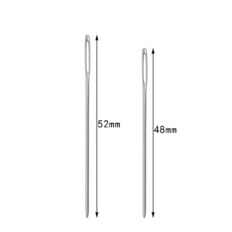 20/100PCS Large-Eye Blunt Point Tapestry Needles Hand Sewing Round Embroidery Silvery Needle DIY Apparel Sewing
