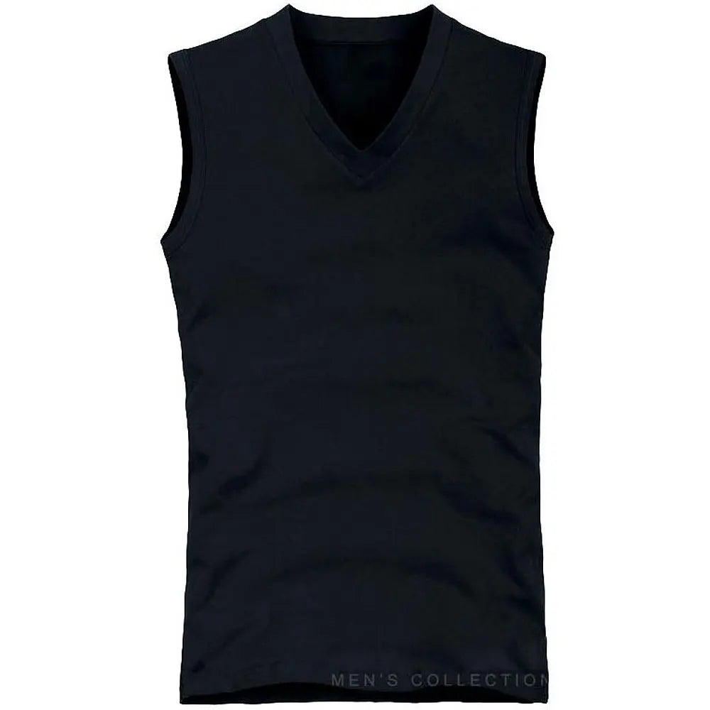 Mens Cotton T-Shirts V-Neck Sleeveless Muscle Tank Shirts Gym