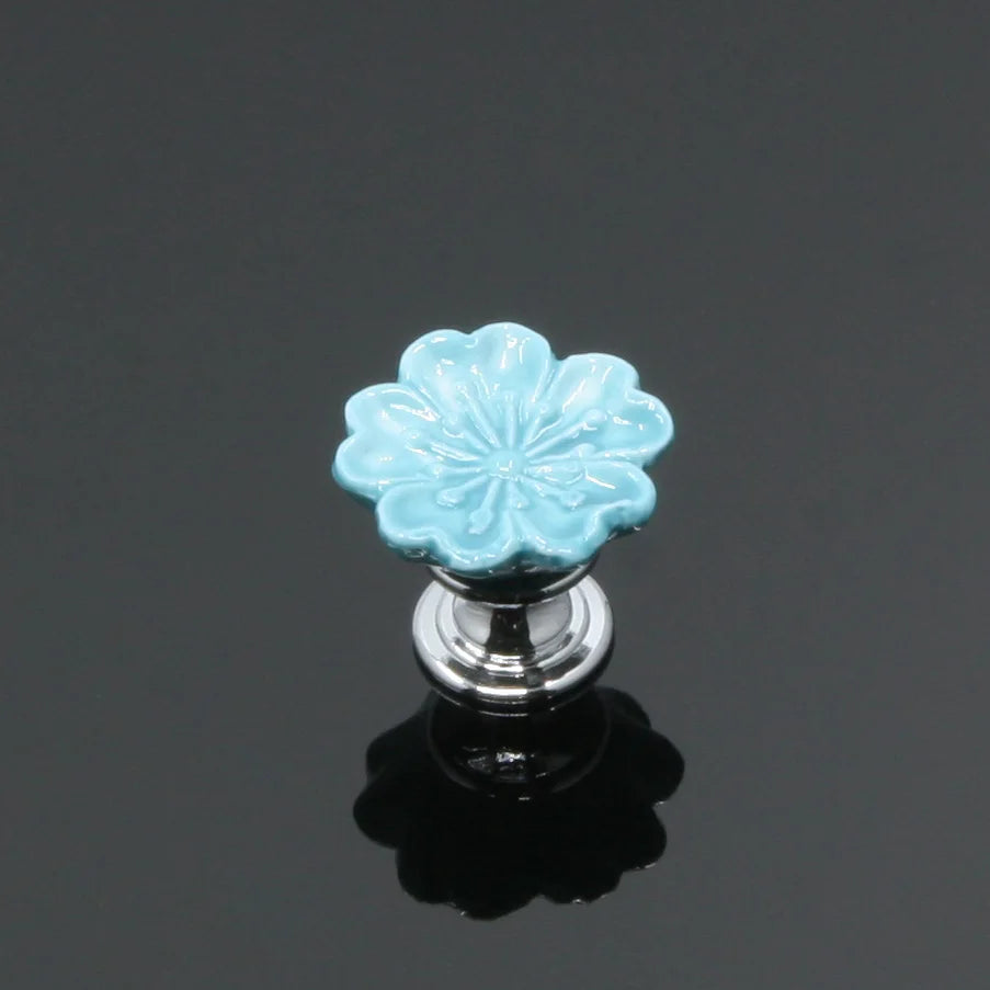 KAK Orchid Ceramic Handles Drawer Knobs